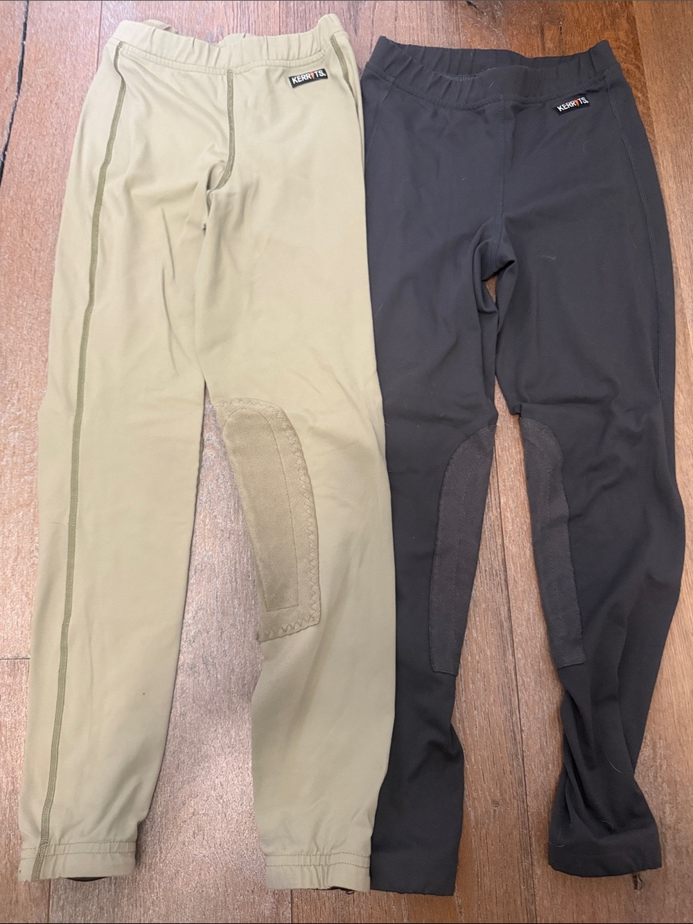 Kerrits Kids Riding Leggings in Black and Khaki
